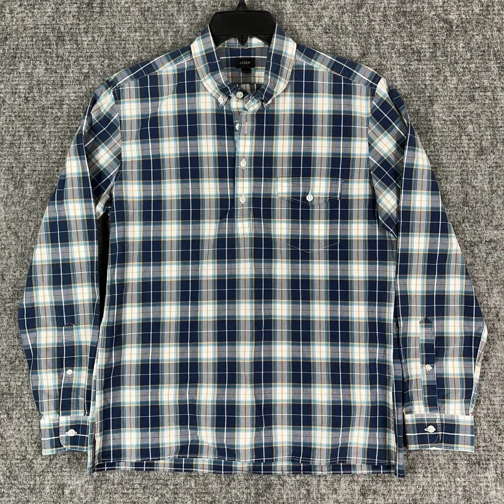 J Crew Plaid Shirt Men L Casual Everyday‎ Workwear Layering Classic Fit Office